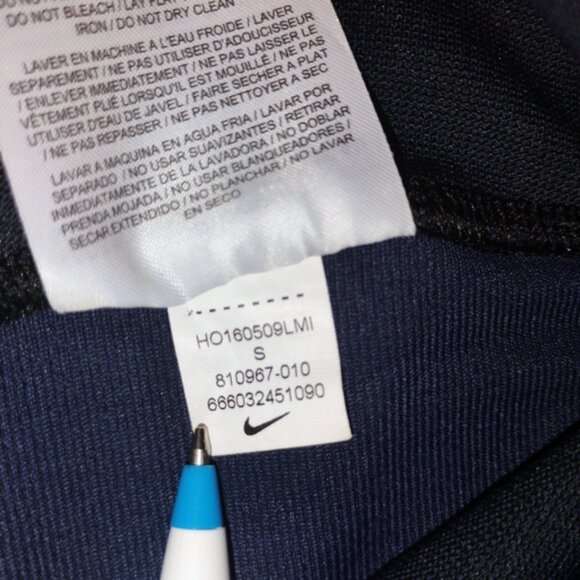 NIKE Black Blue High-Waisted Compression Leggings Size S Activewear Athletic - Picture 8 of 9